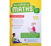 Mathématiques 5e Mon cahier de maths- VERSION CORRIGÉE POUR L'ENSEIGNANT.