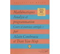 Mathématiques : Analyse et programmation