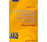 Mathématiques appliquées aux sciences sociales, algèbre matriciel, DEUG AES