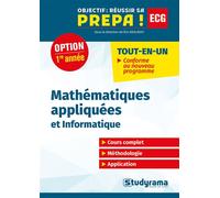 Mathématiques appliquées et Informatique 1re année - Bruno Grebille - Studyrama Eds - broché - Scolaire / Universitaire