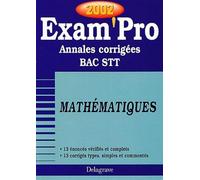 Mathématiques Bac STT.: Annales corrigées 2002