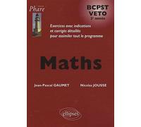Mathématiques BCPST/Veto 2e année - Exercices corrigés - Nicolas Jousse - Ellipses - broché - Scolaire / Universitaire