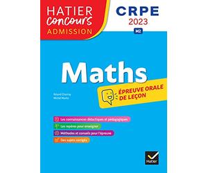 Mathématiques - CRPE 2023 - Epreuve orale d'admission