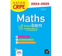 Mathématiques - CRPE 2024-2025 - Epreuve écrite d'admissibilité