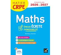 Mathématiques – CRPE 2026-2027 : Épreuve écrite d'admissibilité – L3 et M2