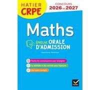 Mathématiques - CRPE 2026-2027 - Epreuve orale d'admission - Michel Mante - Hatier - broché - Scolaire / Universitaire