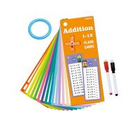 Mathématiques d'apprentissage des cartes flash : jeu de mathématiques interactif avec anneau, jeu de voyage éducatif amusant pour | Nombre d'apprentissage et cartes de pratique arithmétique