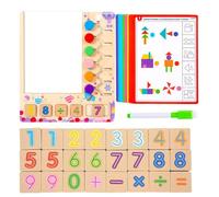 mathématiques de comptage de doigts, jouet éducatif d'apprentissage des nombres,Jeux de nombres mathématiques en bois - éducatifs colorés de nombres d'enseignement de 29.7cm, blocs de ma