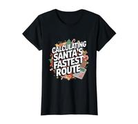 Mathématiques de Noël Mathématiques de Noël T-Shirt Graphique avec Valeur, Femme, Noir, M