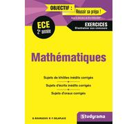Mathématiques ECE 2e année Exercices s'entraîner aux concours - Bénédicte Bourgeois - Studyrama Eds - broché - Scolaire / Universitaire