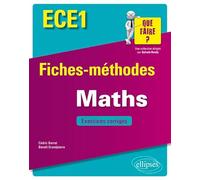 Mathématiques Ece1 - Fiches-Méthodes Et Exercices Corrigés