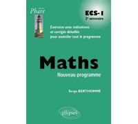 Mathématiques ECS-1 2e semestre 2ème semestre - Serge Berthommé - Ellipses - broché - Scolaire / Universitaire