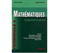Mathématiques - Enseignement de spécialité - Terminale L Livre de l'élève - Gérard Hamon - Ellipses - broché - Scolaire / Universitaire