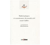 Mathématiques Et Connaissance Du Monde Réel Avant Galilée