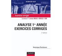 Mathématiques - Exercices corrigés - Analyse 1e année