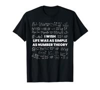 Mathématiques - I Wish Life Was Simple As Math Number Theory T-Shirt