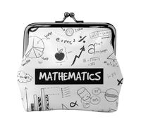 Mathématiques Impression Mode Ms Pochette En Cuir Portefeuille Portable Kiss-Lock Sac D'argent Mignon Embrayage Fo Femmes