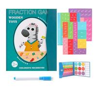 Mathématiques Montessori Primaire, Jeux de Mathématiques 6 7 8 9 Ans, Jouets Éducatifs Fractions, Jouet Éducatif Arithmétique, Calcul Fractionnaire du Bois Matériel Montessori