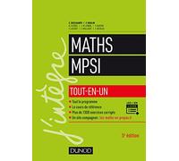 Mathématiques MPSI - Tout-en-un - 5e éd.: Tout-en-un