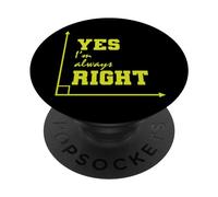 Mathématiques Oui J'Ai Toujours Raison PopSockets PopGrip Adhésif