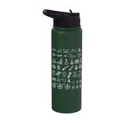 Mathématiques Physique Astronomie Biologie Chimie Science Doodle Stainless Steel Insulated Water Bottle