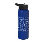 Mathématiques Physique Astronomie Biologie Chimie Science Doodle Stainless Steel Insulated Water Bottle