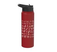Mathématiques Physique Astronomie Biologie Chimie Science Doodle Stainless Steel Insulated Water Bottle
