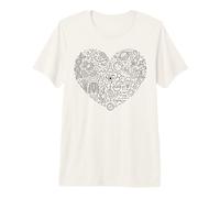 Mathématiques Physique Biologie Chimie Science Astronomie Cœur T-Shirt Haut de Gamme