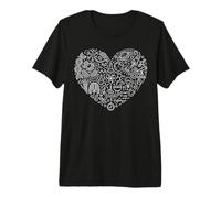 Mathématiques Physique Biologie Chimie Science Astronomie Cœur T-Shirt Haut de Gamme