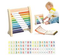 Mathématiques, pour - pédagogique, cadre à compter en bois à 10 rangées avec perles - Enseigne à compter, addition et soustraction, jouets mathématiques pour l'apprentissage en âge