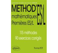 Mathématiques Premières ES/L - Thomas Petit - Ellipses - broché - Scolaire / Universitaire