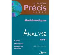 Mathématiques, tome 2 : Analyse, MPSI