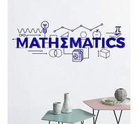 Mathématiques Wall Decal Math Salle De Classe Decor École Vinyle Autocollant Cadeau Éducation Citation Signe Science Motivation Affiche 83X30Cm