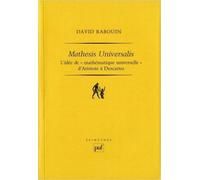 Mathesis universalis de David Rabouin ( 2 mars 2009 )