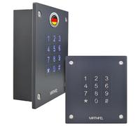 MATHFEL Smart Lock Serrure électronique pour porte d'entrée - Serrure à code résistante aux intempéries avec RFID, IP66, 2 relais - Ouvre-porte à code, serrure intelligente, serrure automatique