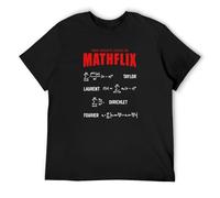 Mathflix Favorite Math Calculus Series Formulas Nerd Men's T-Shirt Black Graphic Unisex Tee Shirt L