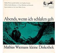 Mathias Wieman - WIEMAN, MATHIAS / Abends, wenn ich schlafen geh / Mathias Wiemans kleine Diskothek , 4. Folge / Bildhülle / ARIOLA-ATHENA # 40 696 CW / 40696 / Deutsche Pressung / 7" Vinyl Single-Schallplatte / Mathias Wieman spricht Gedichte von Gryphius, Rosetti, Mörike, Goethe, v. d. Vring, Weinheber und Nietzsche / Improvisationen auf der Laute: Walter Gerwig /