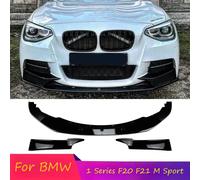 Mathiateur de pare-chocs avant pour BMW Série 1, 2012 à 2014, F20, F21, M dehors Style Canard Cover Trim, Jules Spomicrophone, Kit de carrosserie noir brillant Lip Gloss Black