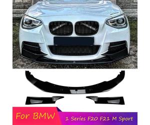 Mathiateur de pare-chocs avant pour BMW Série 1, 2012 à 2014, F20, F21, M dehors Style Canard Cover Trim, Jules Spomicrophone, Kit de carrosserie noir brillant Lip Gloss Black