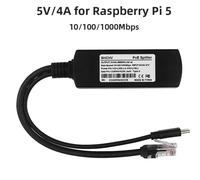 Mathiateur PoE Gigabit pour Raspberry Pi 4B/5,USB Type C,Stérilisation IEEE 3PG 10/100/1000Mbps,Alimentation Ethernet 5V 3A/4A - Type 5V4A for Pi 5