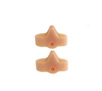 Mathiateurs En Silicone Pour Soins Des Pieds,2 Pièces = 1 Paire,Séparateur De Gel À Deux Trous,Protecteur D'oignon Orthopédique 4wd,Lisseur Hallux Valgus Pédicure - Type Skin Color