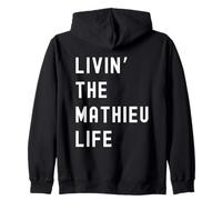 Mathieu vivant la vie de Mathieu Nom Amusant Sweat à Capuche