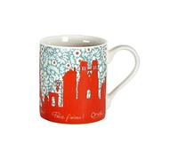 MATHILDE CREATIONS Mini Tasse paris j'adore - En porcelaine - rouge et bleu - Hauteur 6.5 cm - Ø 6 cm