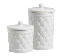 Set 2 Pots à Coton Boudoir Précieux en céramique