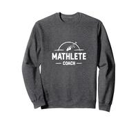Mathlete Coach : Inspirer Les Amateurs de mathématiques athlétiques Sweatshirt, Unisexe pour Adultes, Chiné Foncé, XXL
