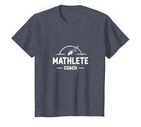 Mathlete Coach : Inspirer Les Amateurs de mathématiques athlétiques T-Shirt, Enfant, Bleu Chiné, 3 Ans