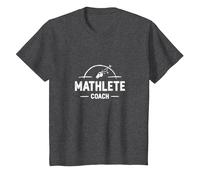 Mathlete Coach : Inspirer Les Amateurs de mathématiques athlétiques T-Shirt, Enfant, Chiné Foncé, 3 Ans