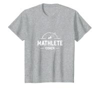 Mathlete Coach : Inspirer Les Amateurs de mathématiques athlétiques T-Shirt, Enfant, Gris Chiné, 4 Ans
