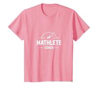 Mathlete Coach : Inspirer Les Amateurs de mathématiques athlétiques T-Shirt, Enfant, Rose, 8 Ans