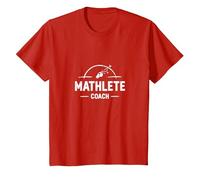 Mathlete Coach : Inspirer Les Amateurs de mathématiques athlétiques T-Shirt, Enfant, Rouge, 3 Ans